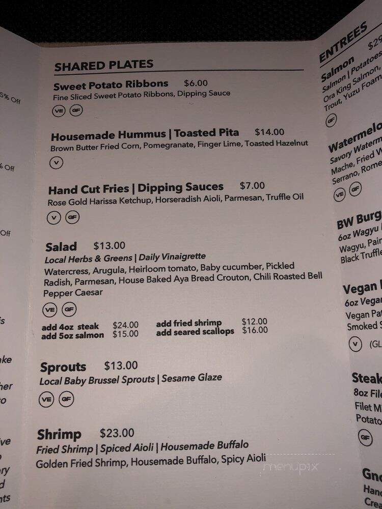 Bronzeville Winery - Chicago, IL menu_pic