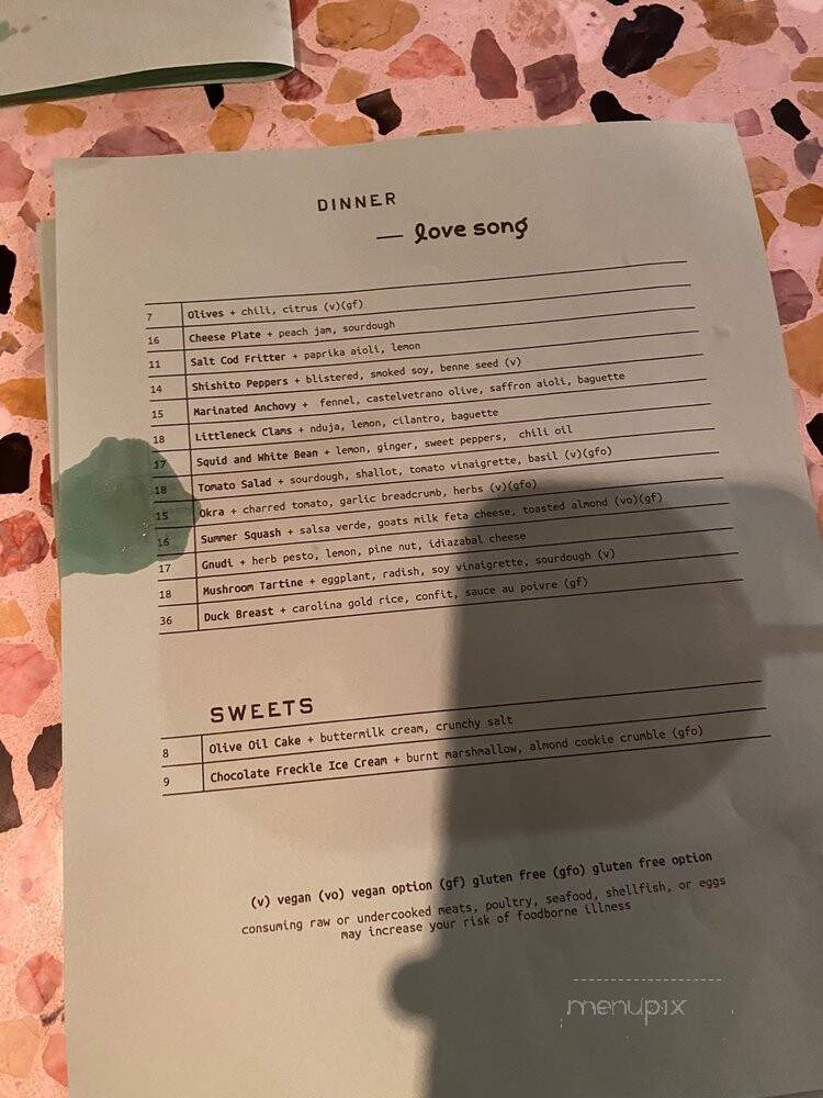 Love Song - Virginia Beach, VA menu_pic