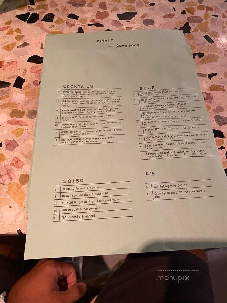 Love Song - Virginia Beach, VA menu_pic