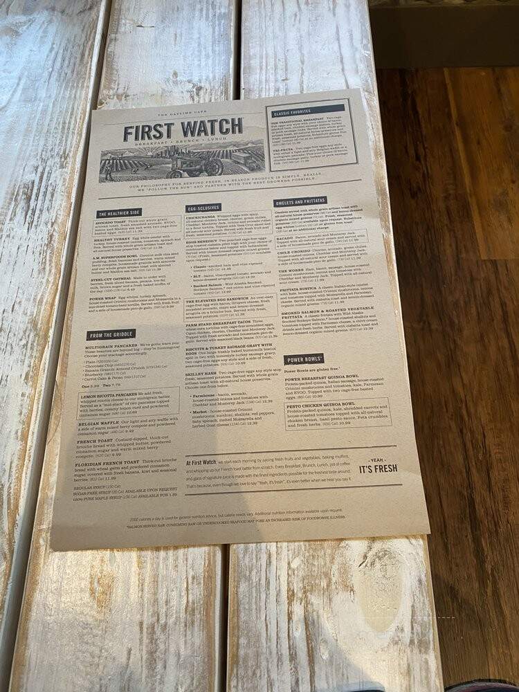 First Watch - Springfield, PA menu_pic