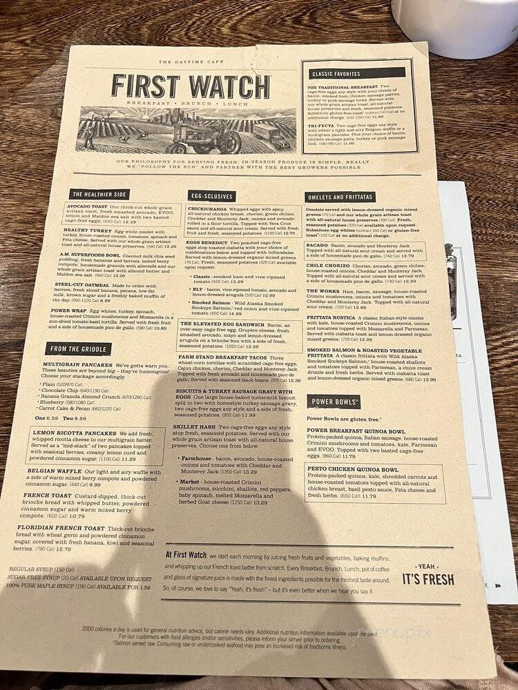 First Watch - Springfield, PA menu_pic