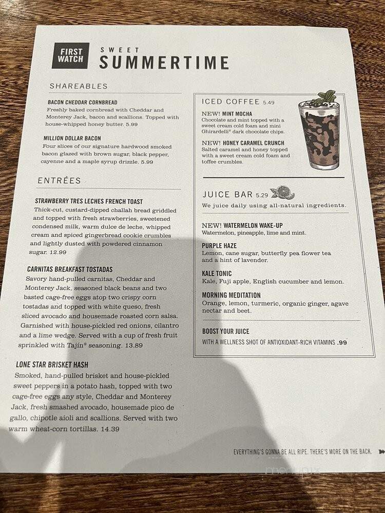 First Watch - Springfield, PA menu_pic