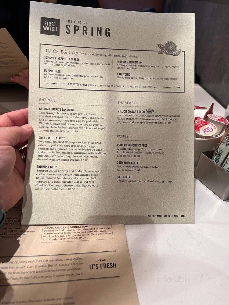 First Watch - Springfield, PA menu_pic