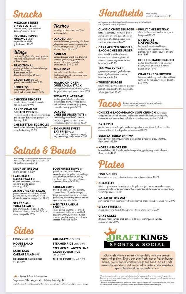 DraftKings Sports & Social - Troy, MI menu_pic