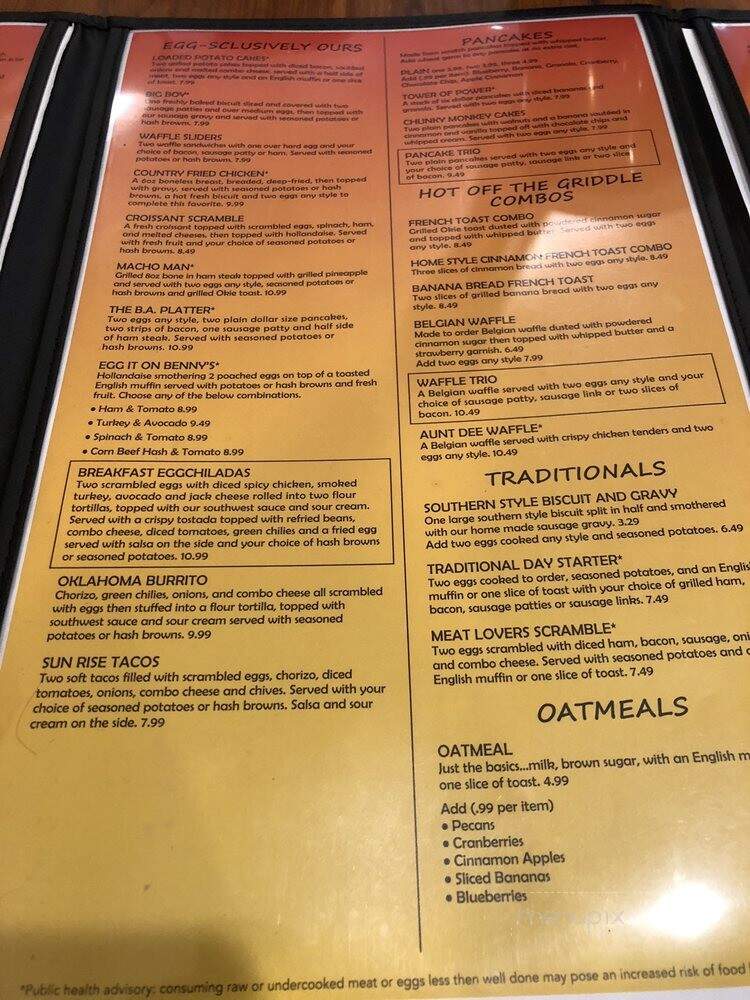 Egg It On Cafe - Broken Arrow, OK menu_pic