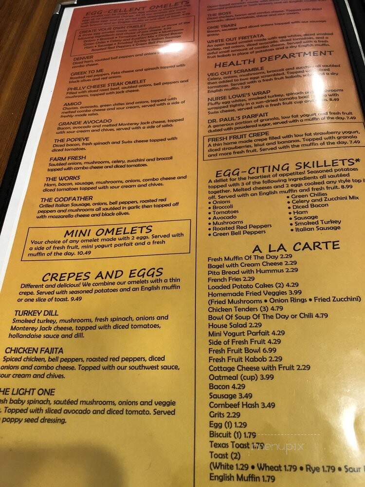 Egg It On Cafe - Broken Arrow, OK menu_pic