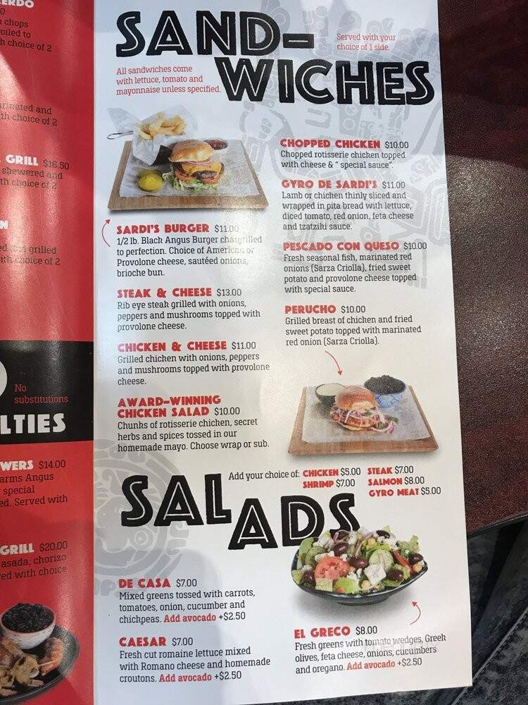Sardi's Pollo A La Brasa - Capitol Heights, MD menu_pic