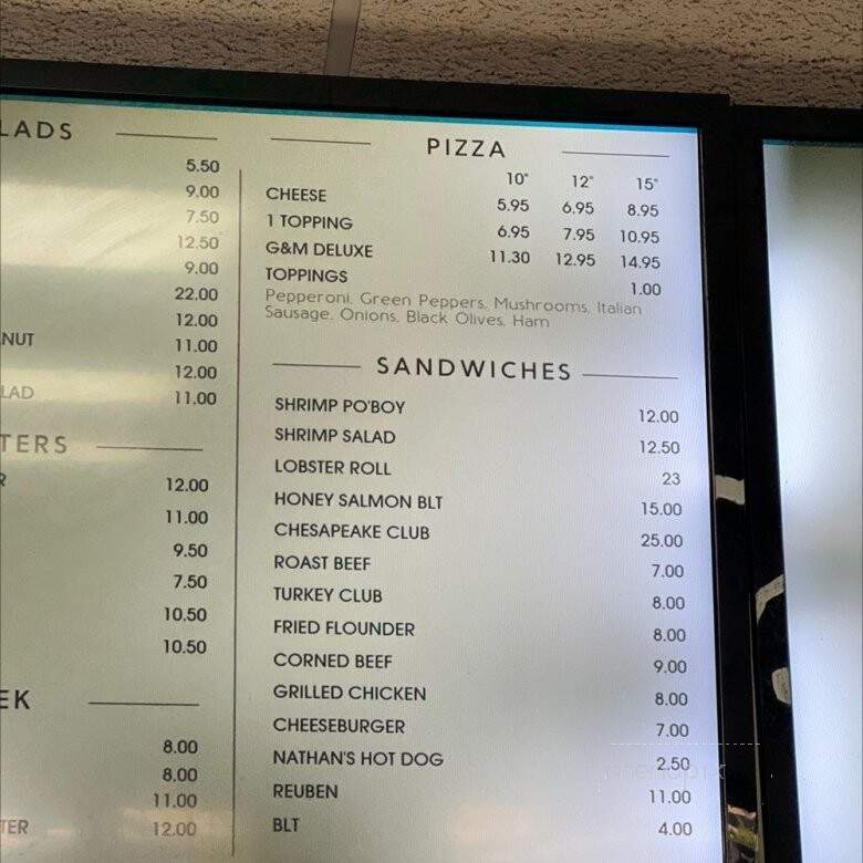G & M Restaurant & Lounge - Linthicum Heights, MD menu_pic