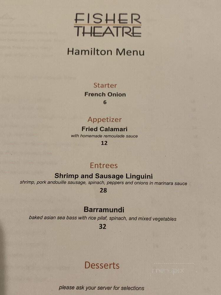 La Musique Restaurant - Detroit, MI menu_pic