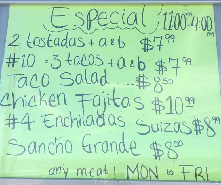 Las Palmas - Columbus Junction, IA menu_pic