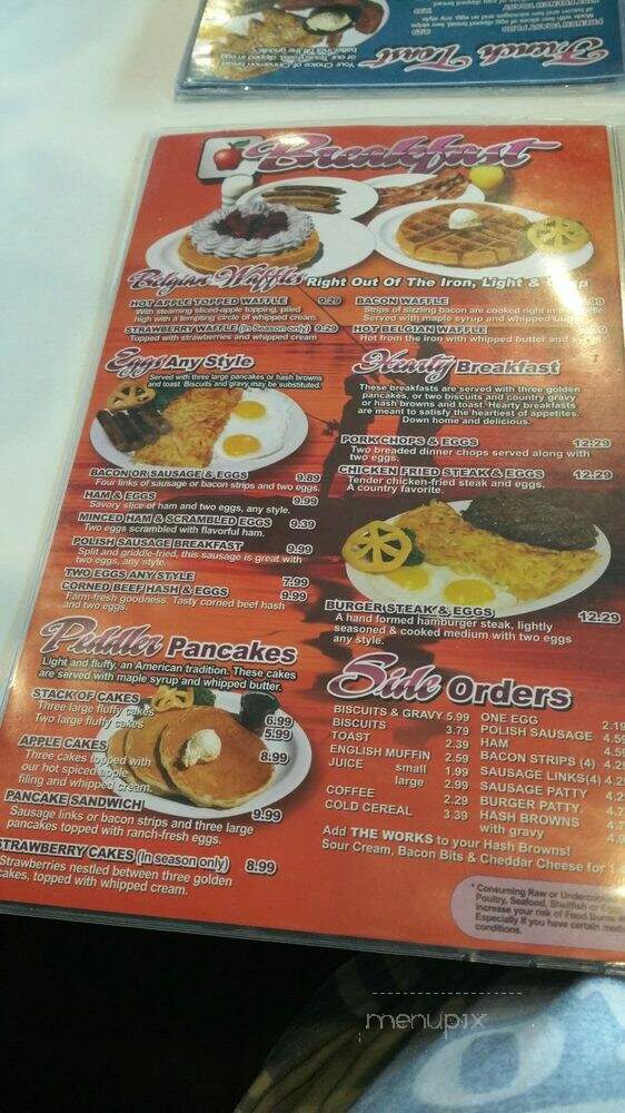 Apple Peddler Restaurant - White City, OR menu_pic