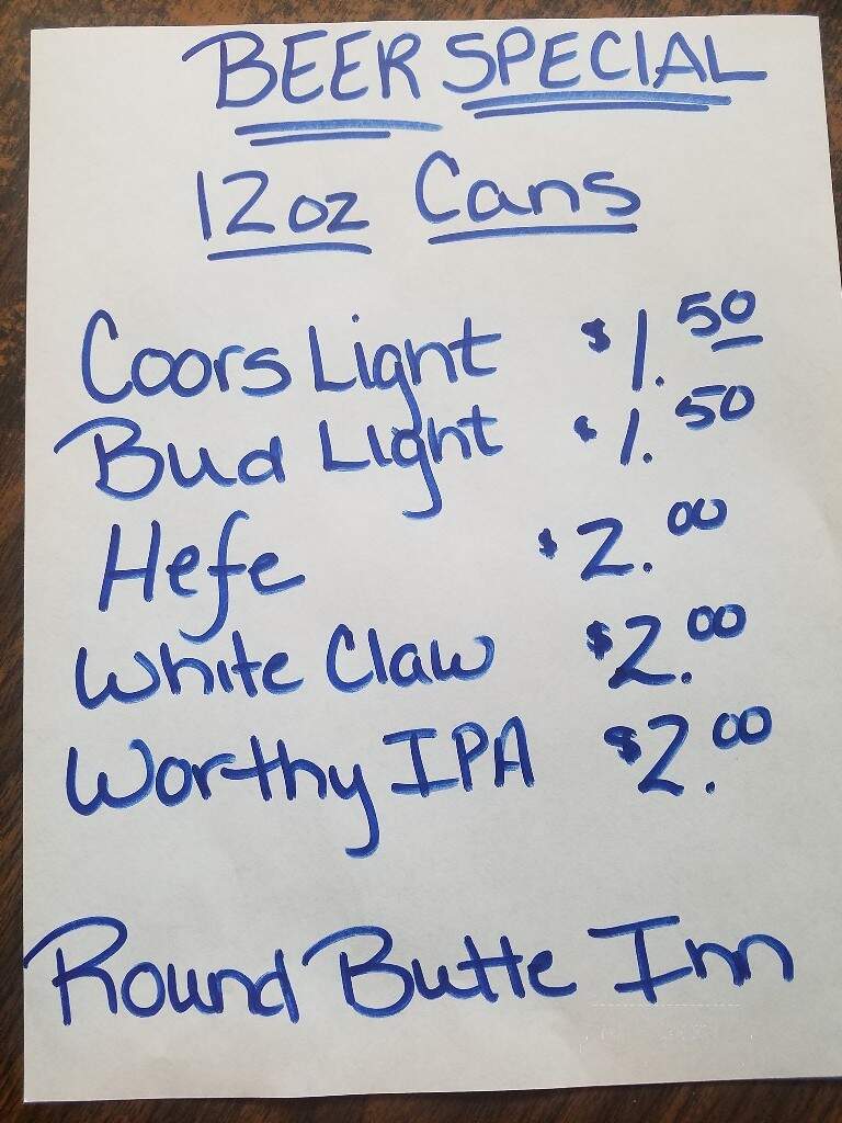 Round Butte Inn - Culver, OR menu_pic