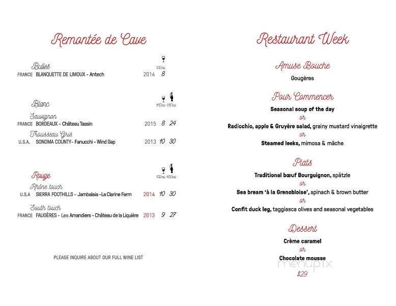 Benoit - New York, NY menu_pic