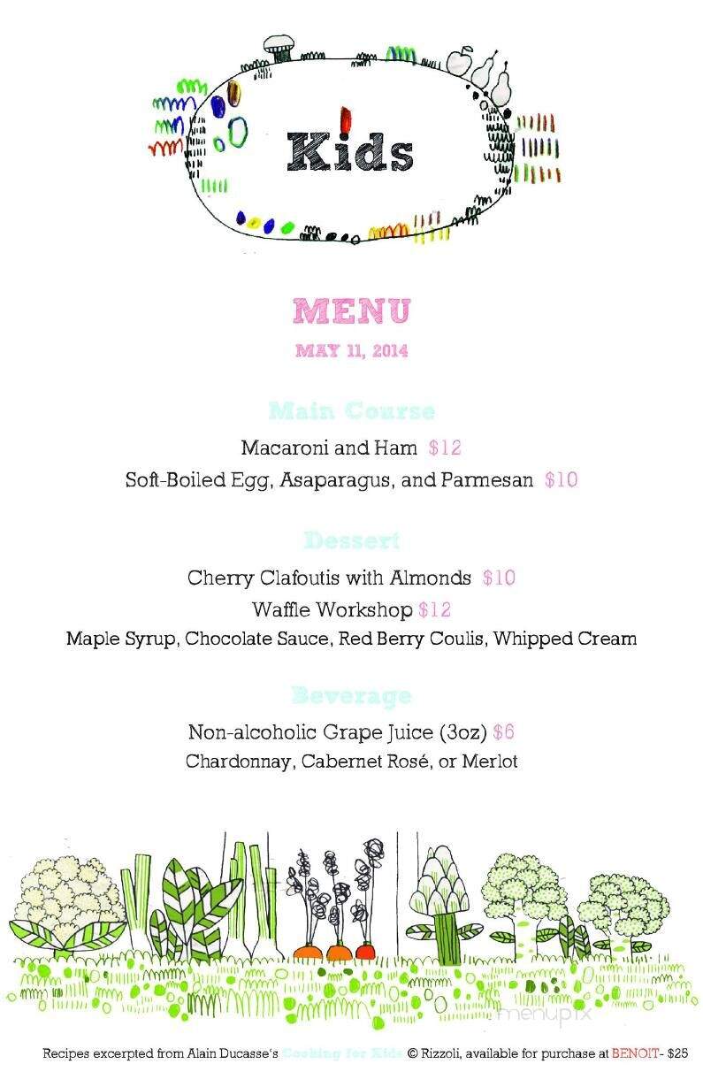 Benoit - New York, NY menu_pic