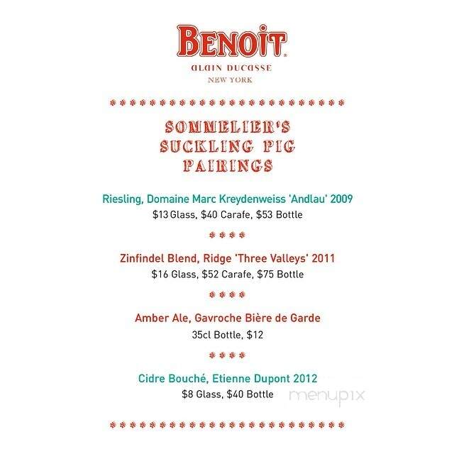 Benoit - New York, NY menu_pic