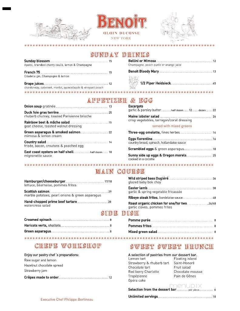 Benoit - New York, NY menu_pic
