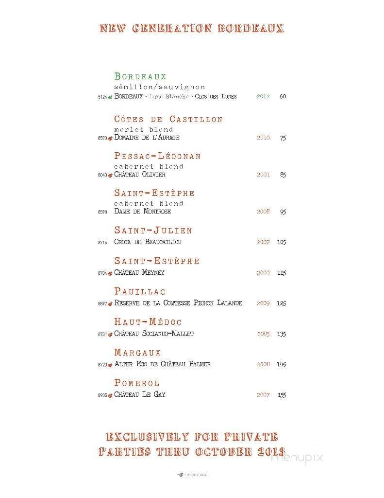 Benoit - New York, NY menu_pic