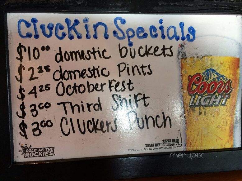 Cluckers - Jeffersonville, IN menu_pic