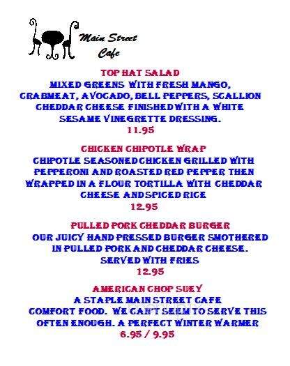 Main Street Cafe - Marlborough, MA menu_pic