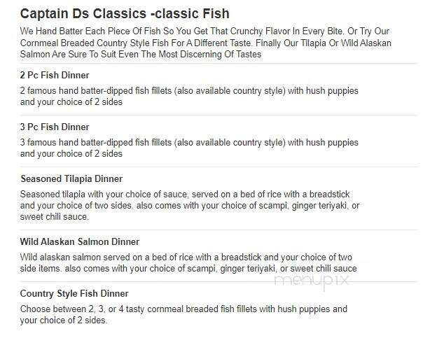 Captain D's Seafood - Greeneville, TN menu_pic