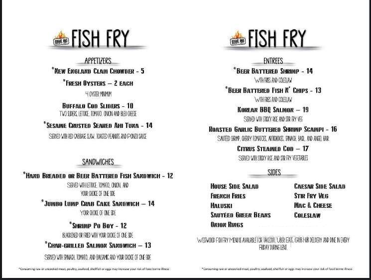 Westwood Bar and Grill - West Mifflin, PA menu_pic
