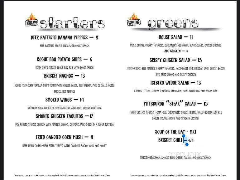 Westwood Bar and Grill - West Mifflin, PA menu_pic