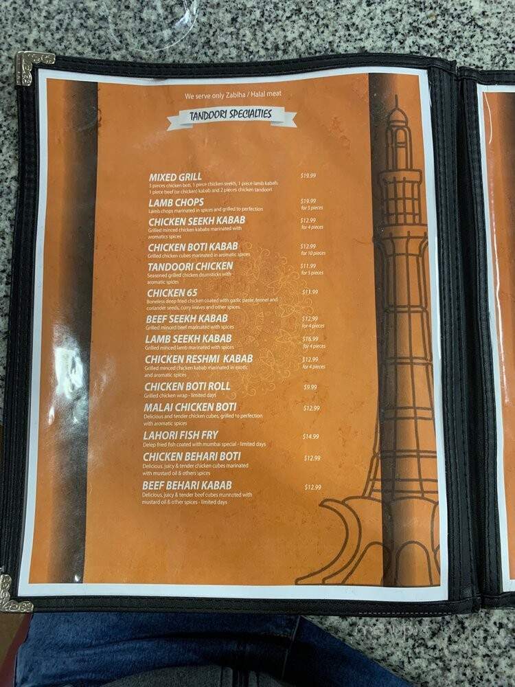 Mumbai Grill - Greenwood, IN menu_pic