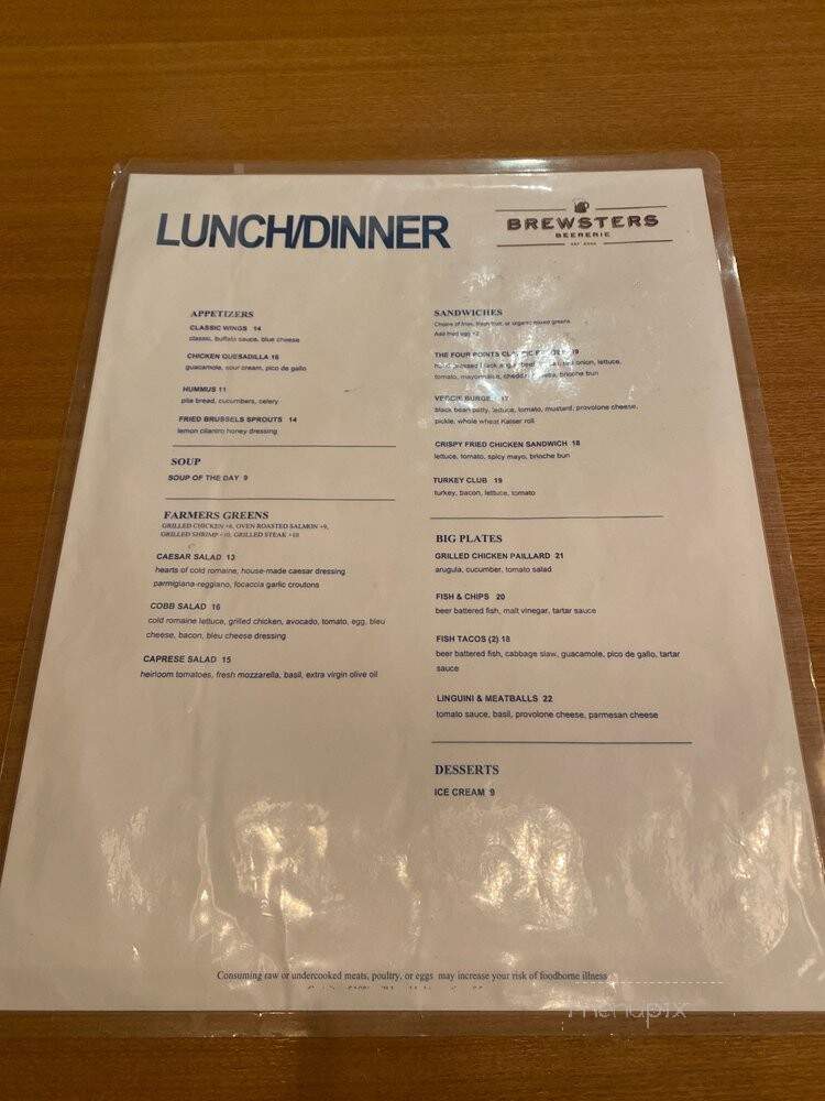 Brewster's Barr Grill - Los Angeles, CA menu_pic