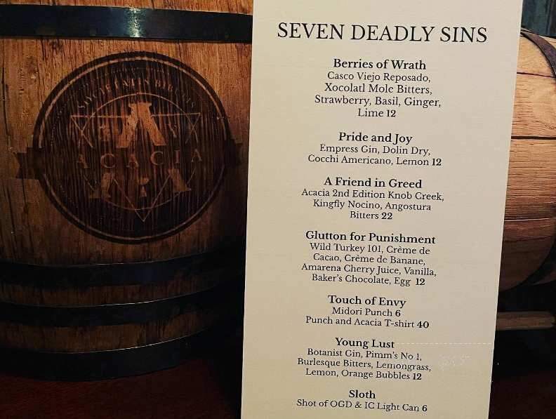 Acacia - Pittsburgh, PA menu_pic