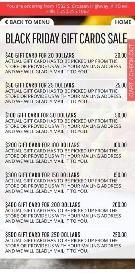 Plaza Azteca - Kill Devil Hills, NC menu_pic