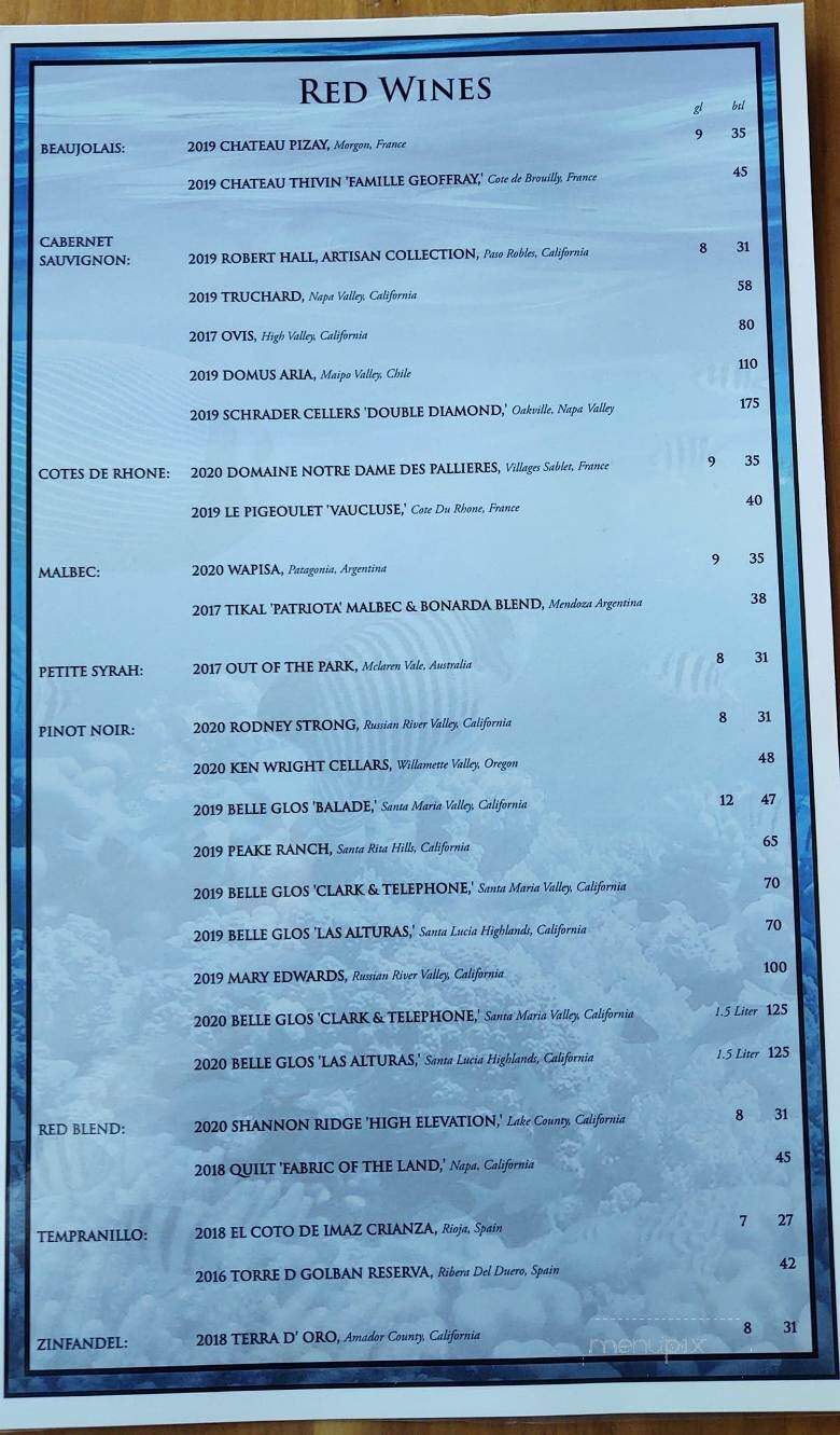 Reel Seafood Grill - Greensboro, NC menu_pic