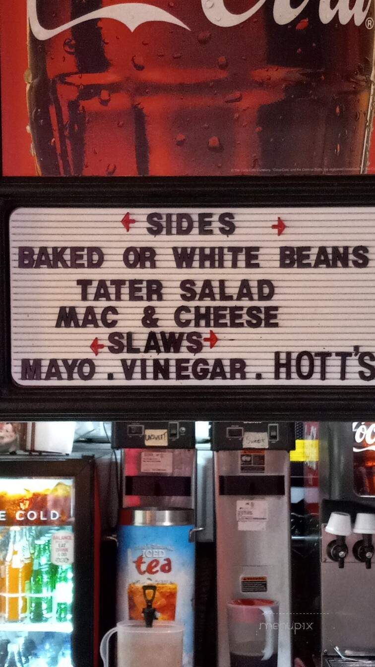 Hott's BBQ - Lobelville, TN menu_pic
