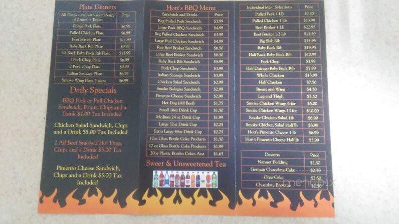 Hott's BBQ - Lobelville, TN menu_pic