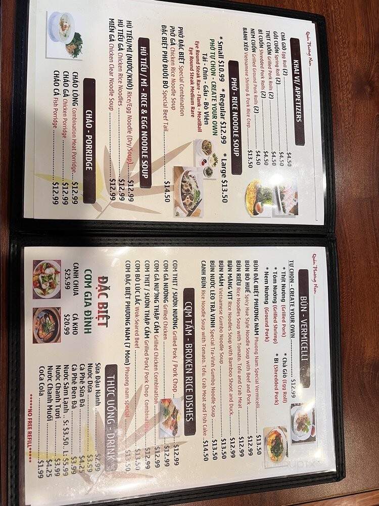 Phuong Nam Restaurant - Garland, TX menu_pic