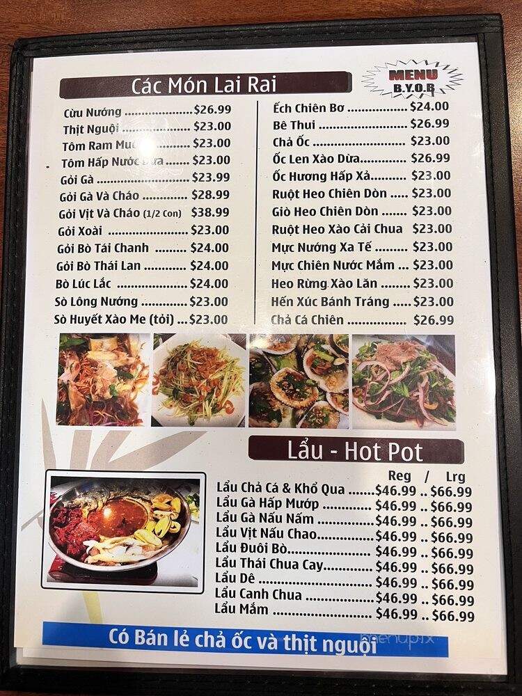 Phuong Nam Restaurant - Garland, TX menu_pic