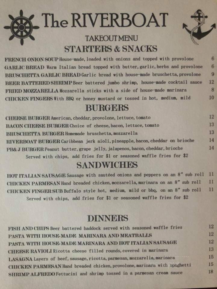 Riverside Sports Bar - Alexandria Bay, NY menu_pic