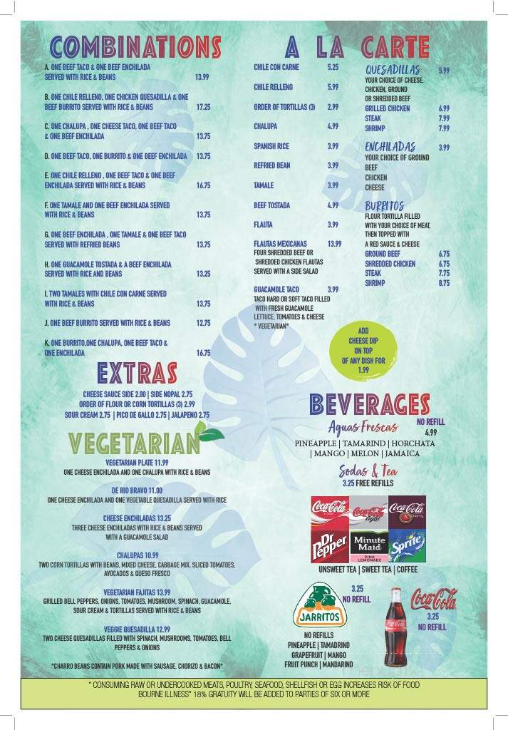 Rio Bravo - Pensacola, FL menu_pic