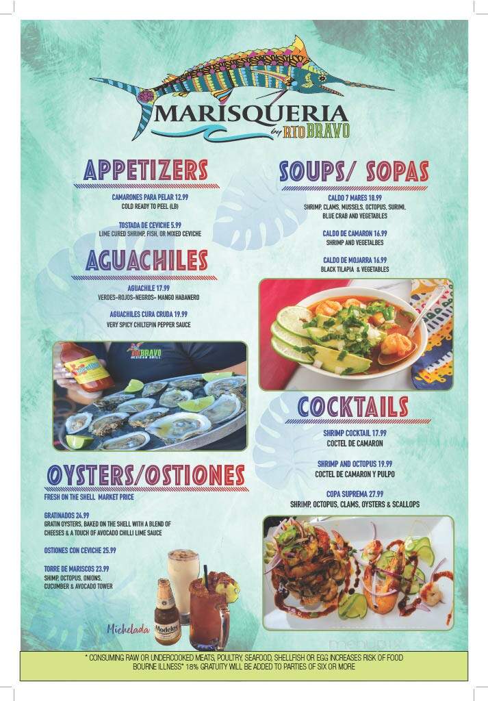 Rio Bravo - Pensacola, FL menu_pic