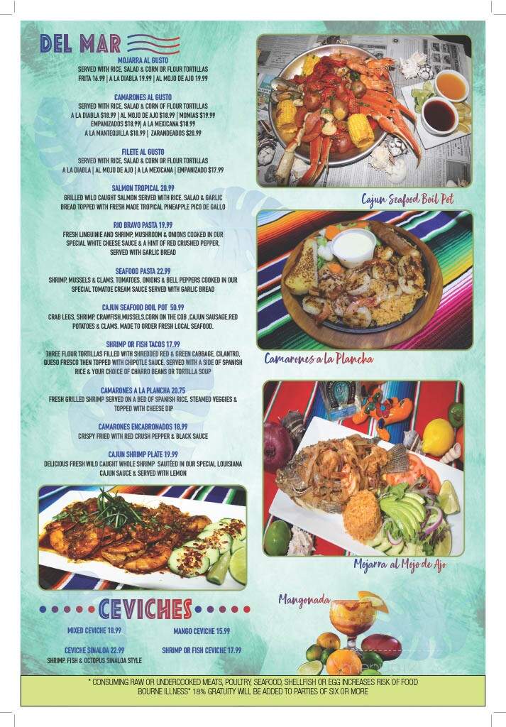Rio Bravo - Pensacola, FL menu_pic