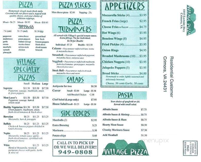 Village Pizza - Crimora, VA