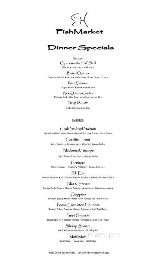 Fish Market Seafood Bar and Grill - Fort Mill, SC menu_pic