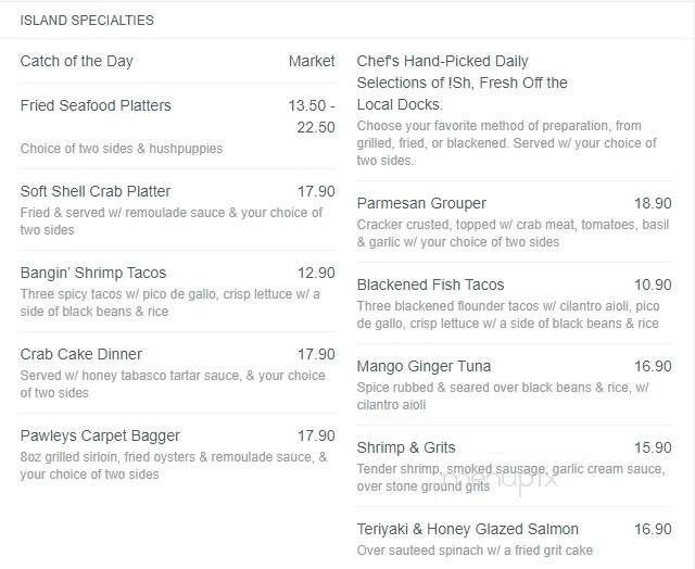 Blue Crab - Pawleys Island, SC menu_pic