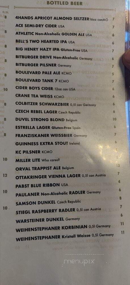Grunauer - Kansas City, MO menu_pic