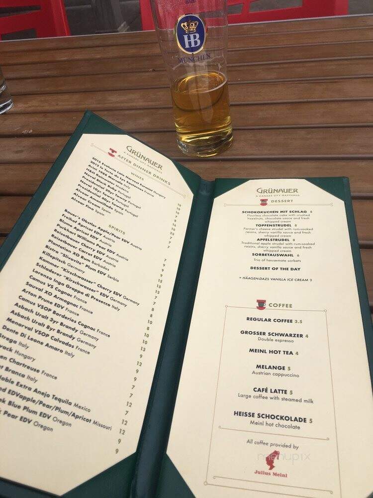 Grunauer - Kansas City, MO menu_pic