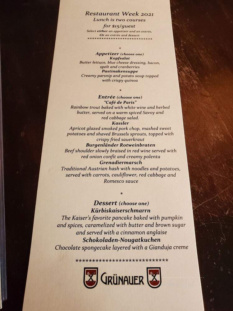 Grunauer - Kansas City, MO menu_pic