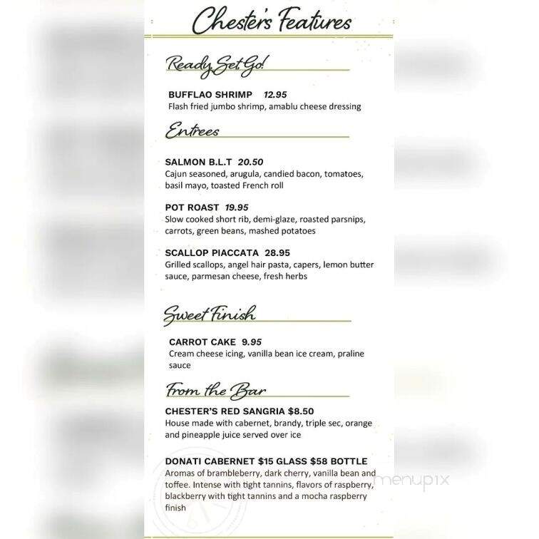 Chester's Kitchen and Bar - Rochester, MN menu_pic