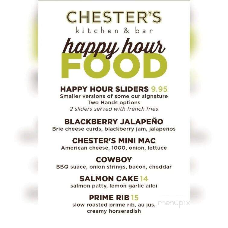 Chester's Kitchen and Bar - Rochester, MN menu_pic