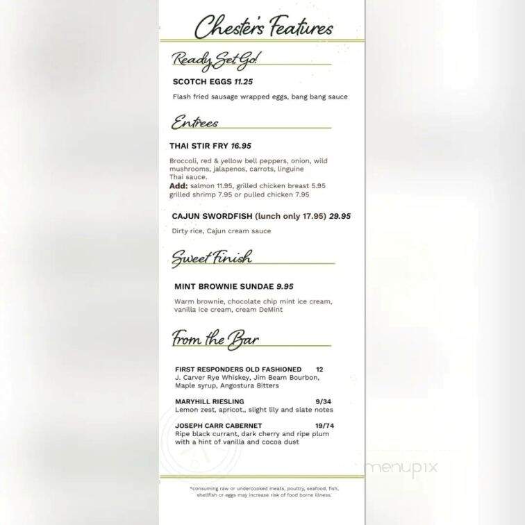 Chester's Kitchen and Bar - Rochester, MN menu_pic