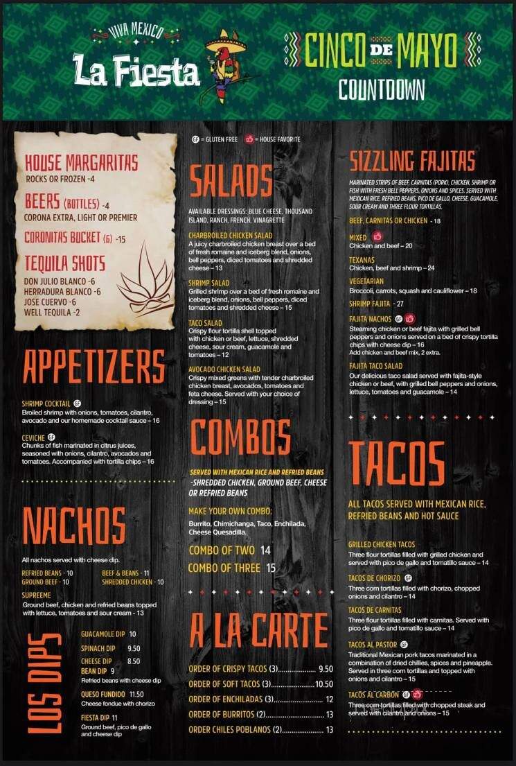 La Fiesta - Clifton Park, NY menu_pic
