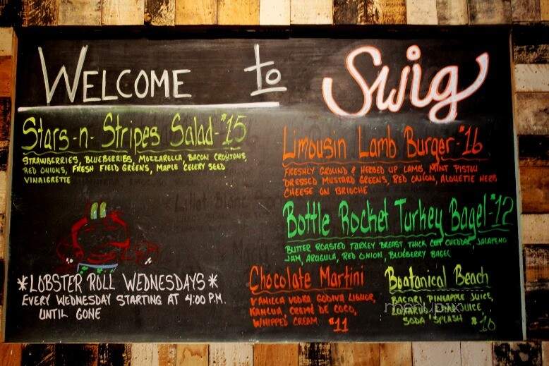 Swig Charcuterie and Suds - Perrysburg, OH menu_pic